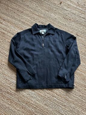 Tommy Bahama Vintage Black Lightweight Zip Jacket